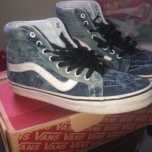 Acid/ denim high top vans